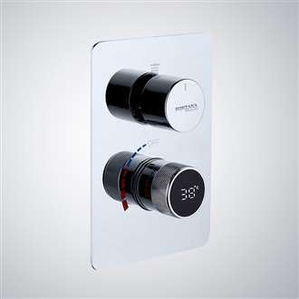 Fontana Vicenza 3 Function Chrome Smart LED Digital Display Thermostat Shower Controller Mixer Fontana Vicenza 3 Function Chrome Smart LED Digital Display Thermostat Shower Controller Mixer