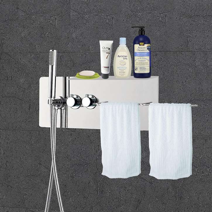  LENOX MODERN WALL MOUNTED THERMOSTATIC SHOWER SET