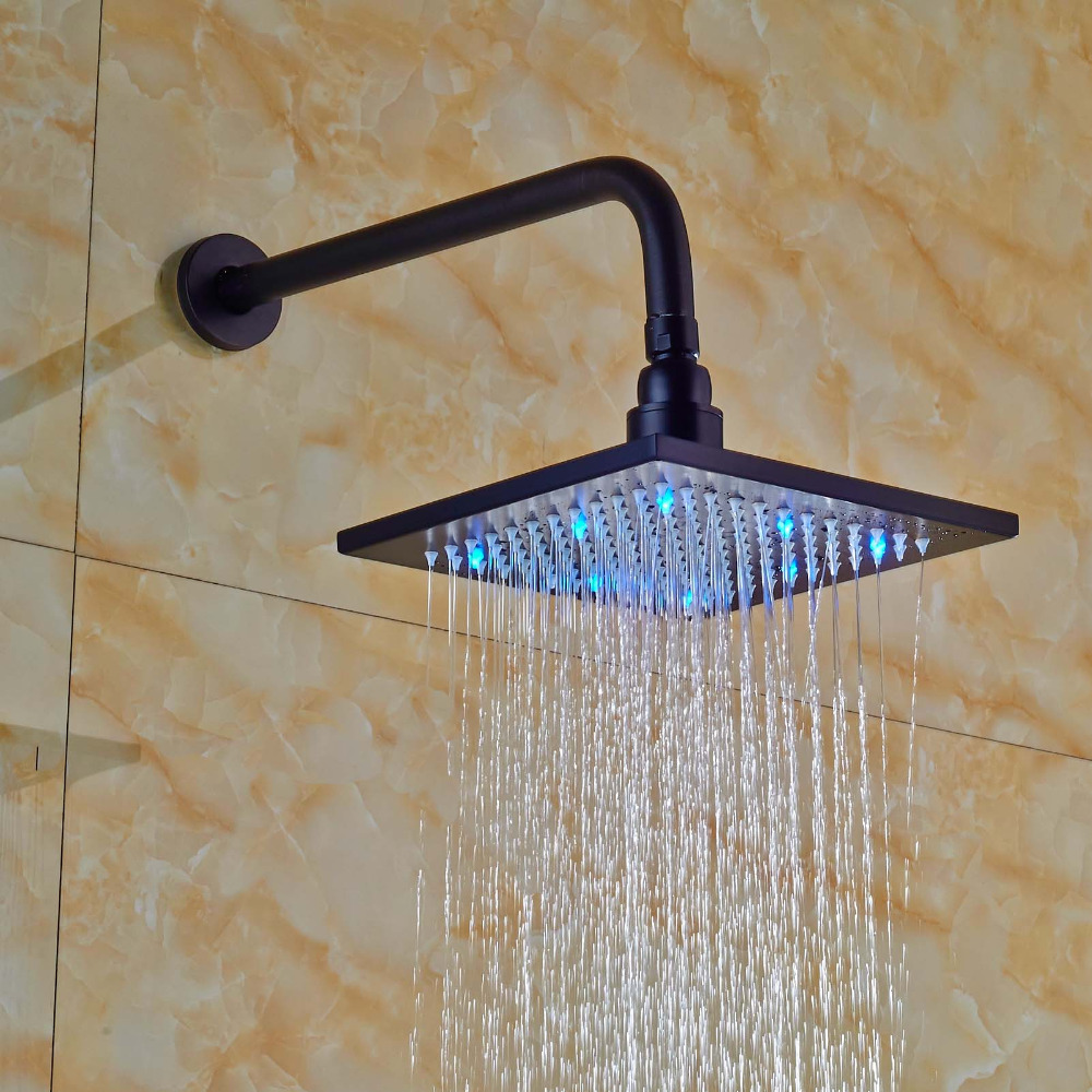 Fontana LED Colors Rain Shower Head Dark Oil Rubbed Bronze Finish