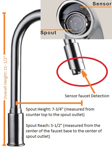 Rio Goose Neck Hands Free Commercial Automatic Faucets D511